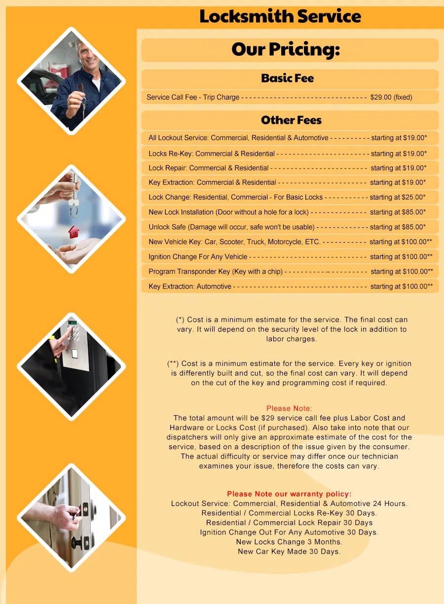 Wellington Locksmiths Store, Wellington, FL 561-270-4912 - Price-list